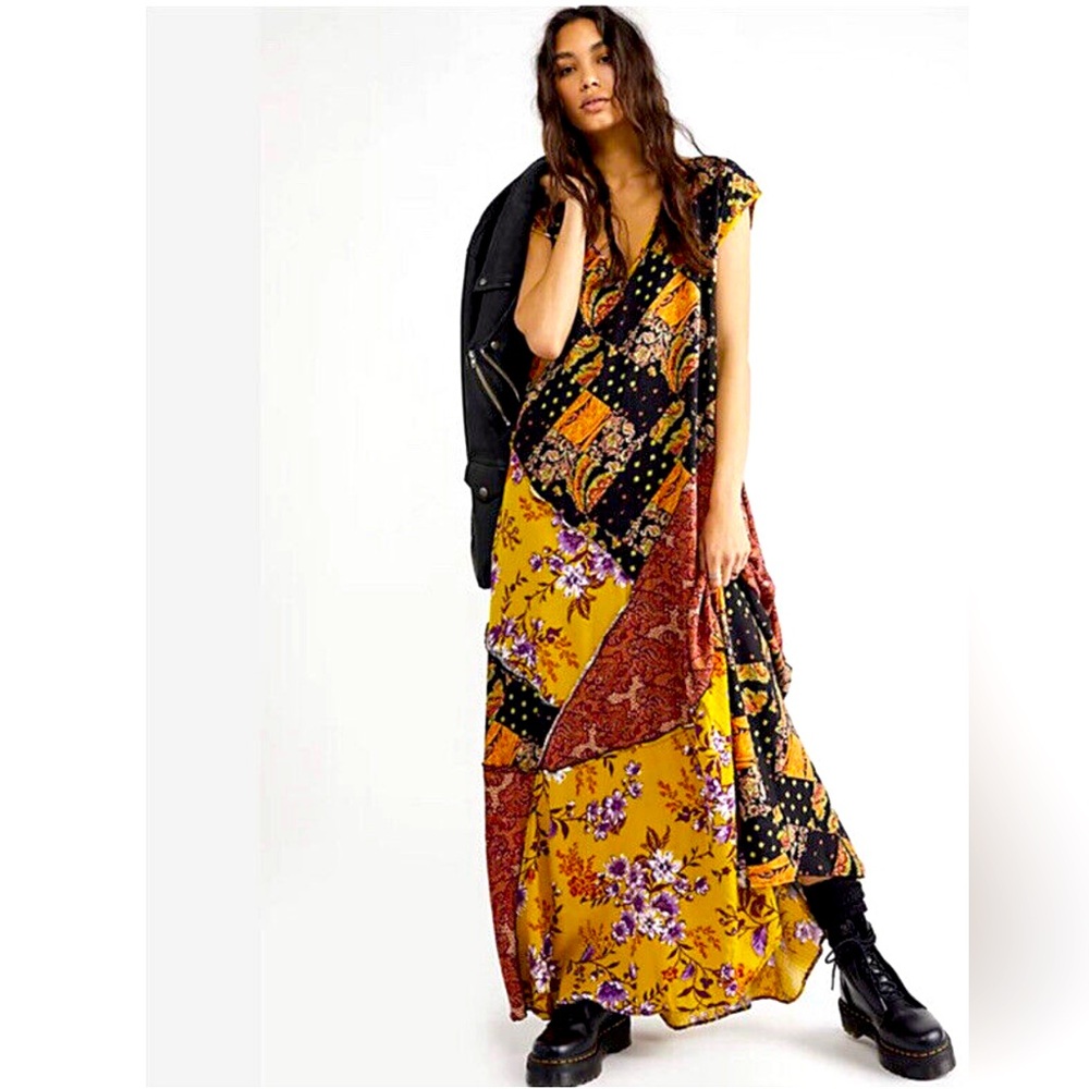 NWOT FREE PEOPLE PATCHwORK  MAXI